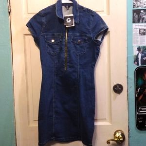 Women's Guess Jean Zipper Dress Size M